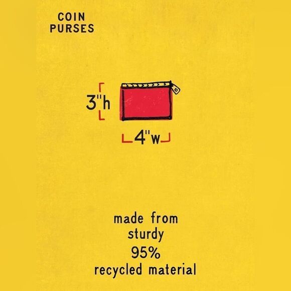 NWT Blue Q Bags "I'm Not Bossy. I'm the Boss" Recycled Coin Purse - Picture 4 of 5